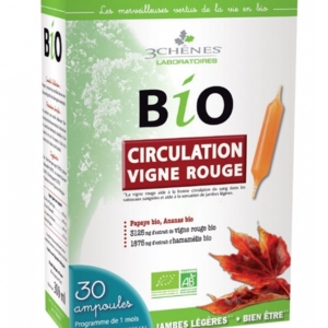 3 CHENES BIO CIRCULATION VIGNE ROUGE 30 AMPOULES Promo Parapharmacie Casablanca Maroc - Medical Media Store