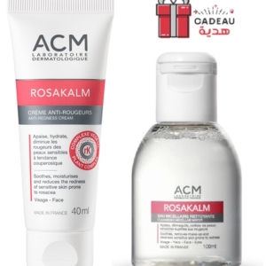 Acm ROSAKALM Crème anti-rougeurs – 40 ml + Eau Micellaire Nettoyante 100ml Offerte 1 Promo Parapharmacie Casablanca Maroc - Medical Media Store