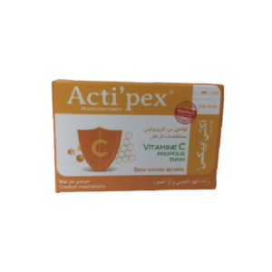 Acti’pex Vitamine C propolis 20 pastilles Promo Parapharmacie Casablanca Maroc - Medical Media Store