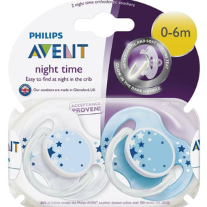 Avent – SCF176/68 – Sucettes nuit X2 – 0-6 mois 1 Promo Parapharmacie Casablanca Maroc - Medical Media Store