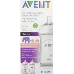 Avent – SCF628/17 – Biberon Natural 260 ml – 1 mois et + (Débit lent) 1 Promo Parapharmacie Casablanca Maroc - Medical Media Store