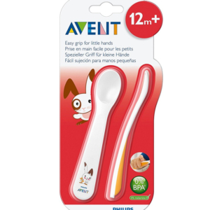 Avent – SCF712/00 – Cuillère et Fourchette 12 mois et + 1 Promo Parapharmacie Casablanca Maroc - Medical Media Store