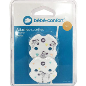 Bebe Confort – Attaches sucette clip croix (3M +) 1 Promo Parapharmacie Casablanca Maroc - Medical Media Store