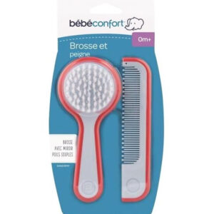 Bebe Confort – Brosse miroir et peigne – Rouge et blanc (0M +) 1 Promo Parapharmacie Casablanca Maroc - Medical Media Store