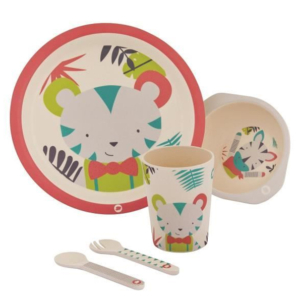 Bebe Confort – Coffret repas en Bambou (Assiette, bol, verre, cuillère, fourchette) – Jungle Vibes (18M +) 1 Promo Parapharmacie Casablanca Maroc - Medical Media Store