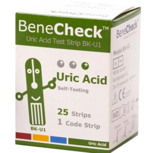 Benecheck – Bandelettes Acide Urique (x25) 1 Promo Parapharmacie Casablanca Maroc - Medical Media Store