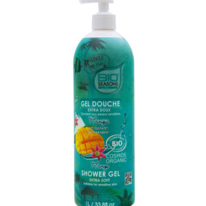 Bio Seasons – Gel douche Extra Doux à la mangue – (Pompe 1L) Promo Parapharmacie Casablanca Maroc - Medical Media Store