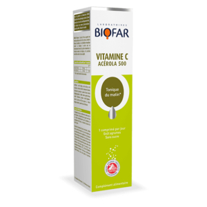 Biofar Vitamine C Acerola 500 20 capsules Promo Parapharmacie Casablanca Maroc - Medical Media Store