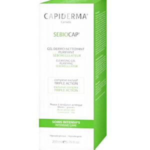 Capiderma – Sebiocap gel dermo-nettoyant pour peaux à tendance acnéique – 200 ml 2 Promo Parapharmacie Casablanca Maroc - Medical Media Store