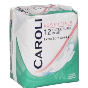 CAROLI SERVIETTES PÉRIODIQUES ULTRA SUPER PLUS CAPACITÉ D’ABSORPTION 5 GOUTTES PAQUET X12 Promo Parapharmacie Casablanca Maroc - Medical Media Store