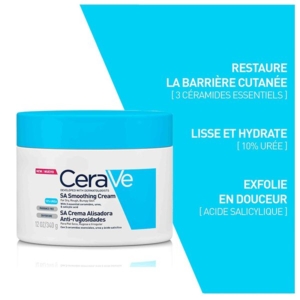 CeraVe SA Crème Anti-Rugosités Peau Sèche et Squameuse | 340g 3 Promo Parapharmacie Casablanca Maroc - Medical Media Store