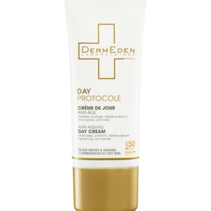 Dermeden Crème de Jour Anti-âge Peaux Mixtes à Grasses SPF 50 – 50 ml Promo Parapharmacie Casablanca Maroc - Medical Media Store