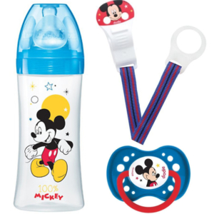 Dodie – Mon coffret Disney Baby Mickey (1 biberon Initiation+ 330 ml, 1 sucette anatomique (18M+), 1 attache sucette) 2 Promo Parapharmacie Casablanca Maroc - Medical Media Store