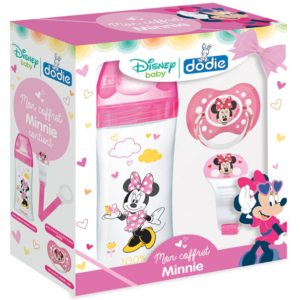 Dodie – Mon coffret Disney Baby Minnie (1 biberon Initiation+ 330 ml, 1 sucette anatomique (18M+), 1 attache sucette) 1 Promo Parapharmacie Casablanca Maroc - Medical Media Store