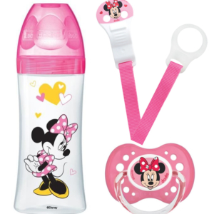Dodie – Mon coffret Disney Baby Minnie (1 biberon Initiation+ 330 ml, 1 sucette anatomique (18M+), 1 attache sucette) 2 Promo Parapharmacie Casablanca Maroc - Medical Media Store