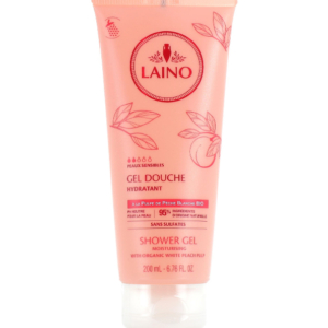 Laino gel douche au puple de peche blanche 200ml Promo Parapharmacie Casablanca Maroc - Medical Media Store