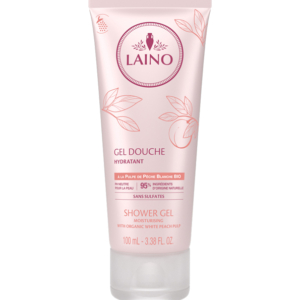 Laino Gel Douche Hydratant Peche Blanche Bio – 100ml Promo Parapharmacie Casablanca Maroc - Medical Media Store