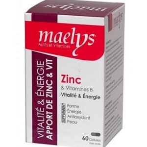 Maelys Zinc et Vitamines B – 60 Gélules Promo Parapharmacie Casablanca Maroc - Medical Media Store