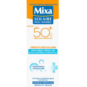 Mixa Expert Peau Sensible – Crème Fluide Solaire pour Peaux Réactives SPF50+ – 75ml 1 Promo Parapharmacie Casablanca Maroc - Medical Media Store