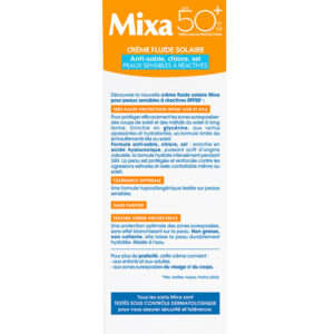 Mixa Expert Peau Sensible – Crème Fluide Solaire pour Peaux Réactives SPF50+ – 75ml 2 Promo Parapharmacie Casablanca Maroc - Medical Media Store