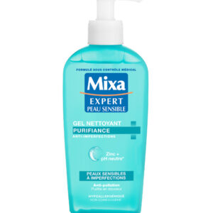 Mixa Expert Peau Sensible – Gel Nettoyant Purifiance Anti-Imperfections – 200ml 1 Promo Parapharmacie Casablanca Maroc - Medical Media Store