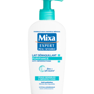 Mixa Expert Peau Sensible – Lait Démaquillant Frais Anti-Imperfections – 200ml 1 Promo Parapharmacie Casablanca Maroc - Medical Media Store