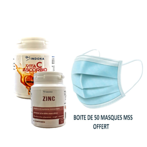 Pack Indoka (VitaC + Zinc) 90 Gélules Promo Parapharmacie Casablanca Maroc - Medical Media Store