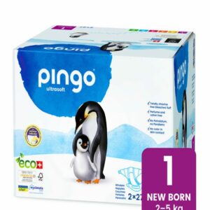 Pingo Newborn Jumbo Taille1– 2-5KG –2 Sachets de 27 Couches Promo Parapharmacie Casablanca Maroc - Medical Media Store