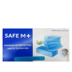 Safe M+ Maques de Protection Haute Filtration – 50 Piéces Promo Parapharmacie Casablanca Maroc - Medical Media Store
