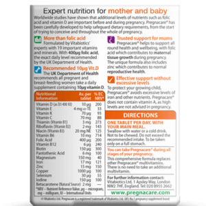 Vitabiotics – Pregnacare Original – 30 Comprimés 2 Promo Parapharmacie Casablanca Maroc - Medical Media Store